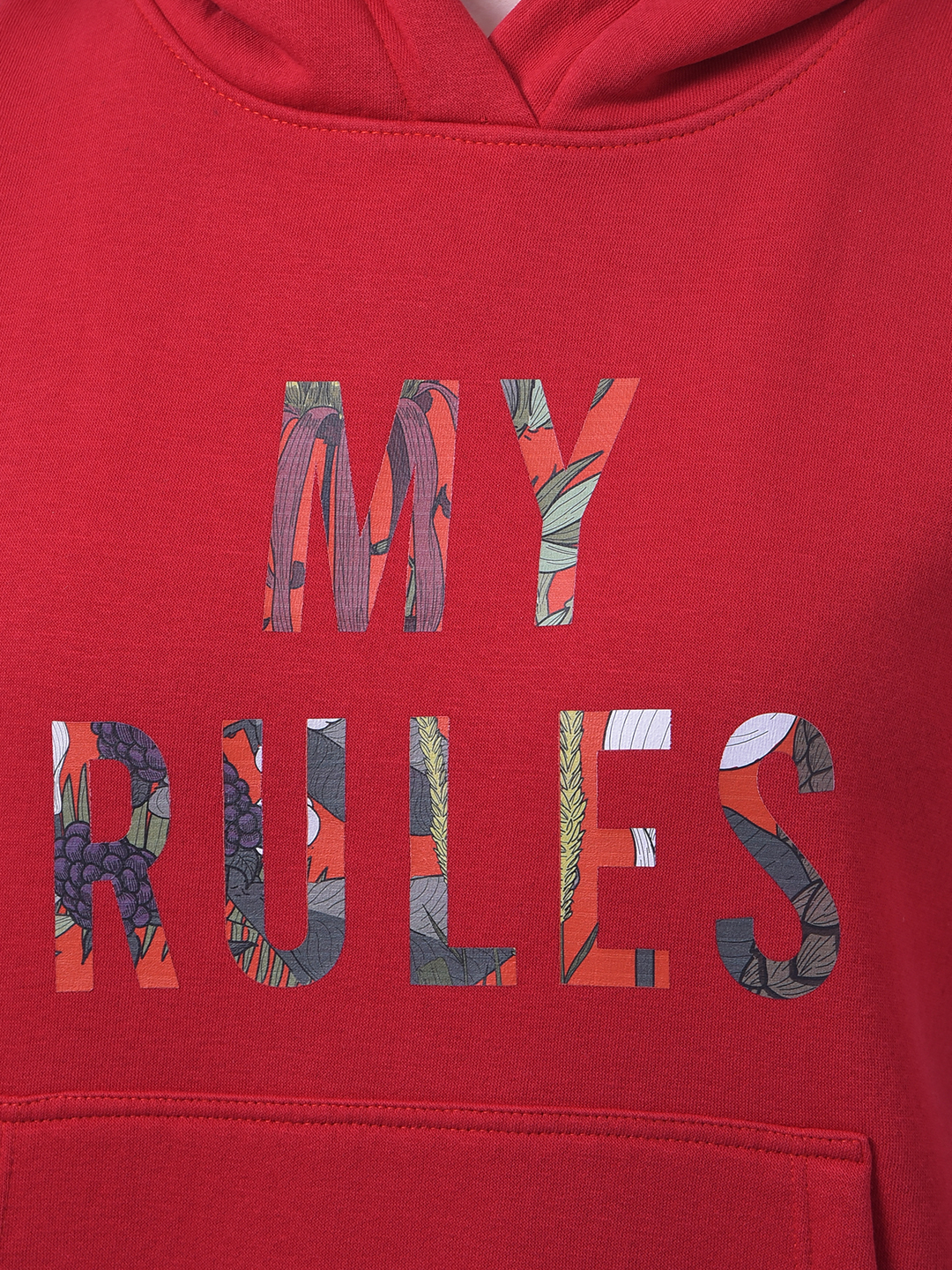 Numero Uno Women Red Graphic Hoodie